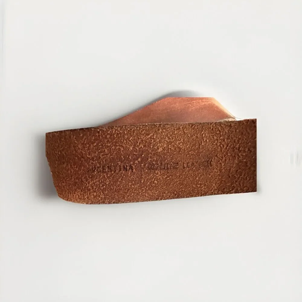 Vintage Full Grain Leather Men’s Belt Solid Brass Buckle Sz L Made In Argentina